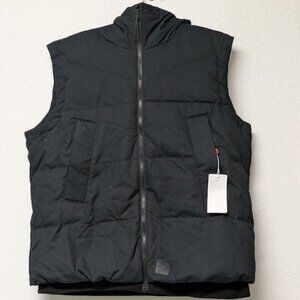 Kari Traa Black Full Zip-Up Puffer Rothe Vest Hooded with Front Pockets - XL